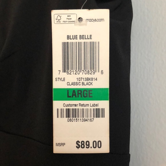 NWT! Charter Club Black Sleeveless Dress - Picture 3 of 3